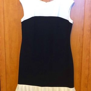 Navy blue & White Sheath Dress